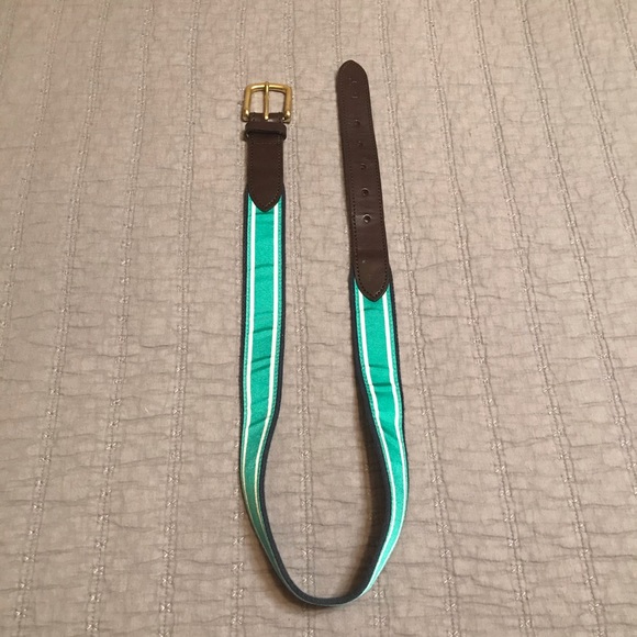 Vineyard Vines Men’s 32” inch belt green navy - Picture 2 of 6